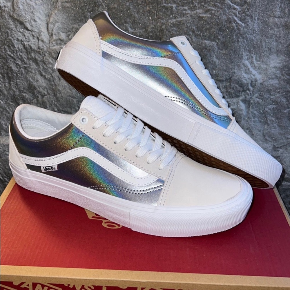 Vans old skool pro white/iridescent